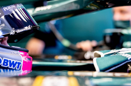 Sebastian prepares to begin practice at Zandvoort on Friday