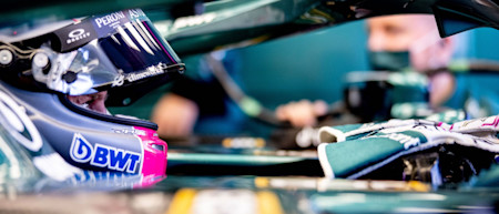 Sebastian prepares to begin practice at Zandvoort on Friday