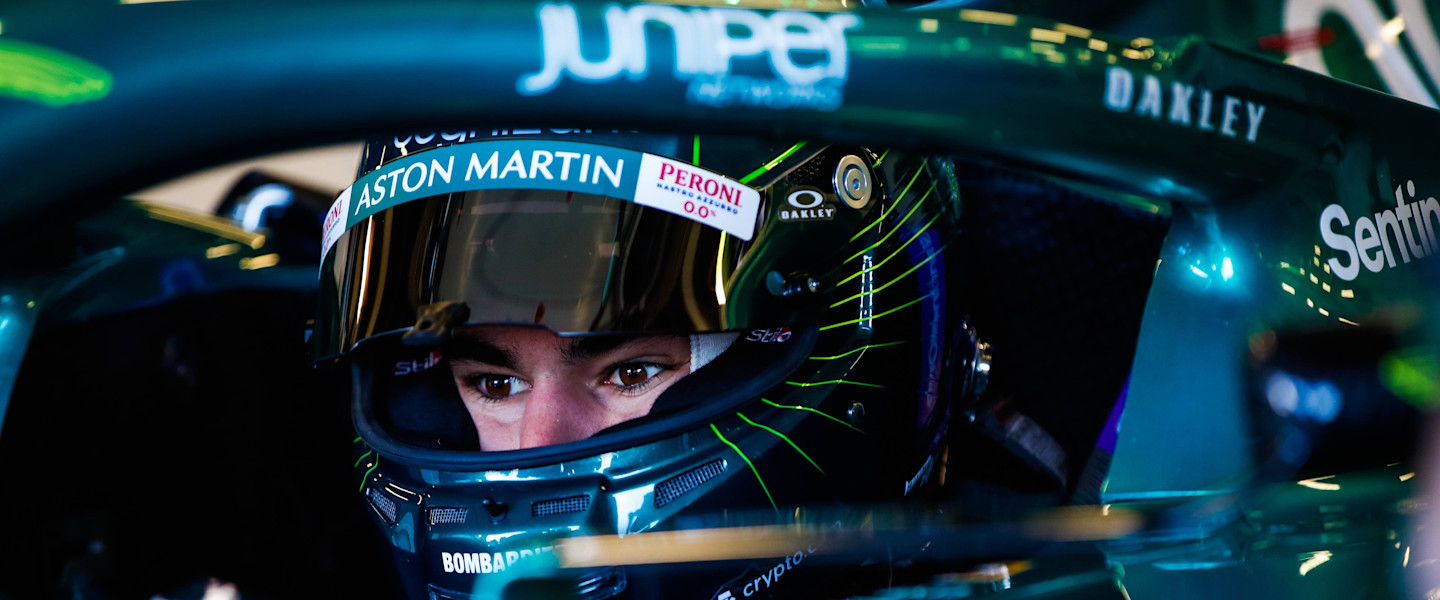 Lance Stroll in the AMR22
