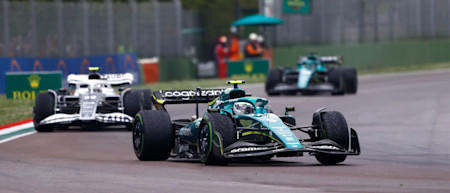 Sebastian enjoyed a near-race-long duel with the AlphaTauri of Yuki Tsunoda