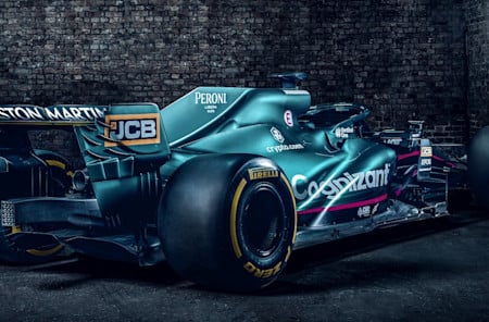 The AMR21 in the secret underground lair