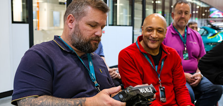 Getting up-close with a Formula One steering wheel. Just one of the many ways in which we lifted the lid on the complex world of F1.