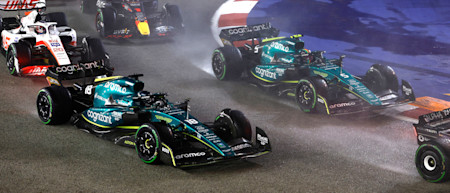 Both Lance and Sebastian started well from mid-pack. Sebastian picked up five places on the opening lap.