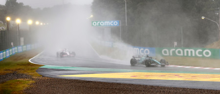 The conditions were very tricky on the restart, but Lance continued his charge early on.