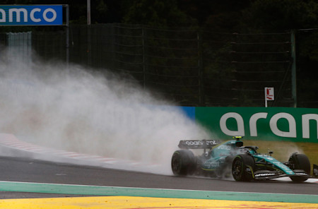 Sebastian completed plenty of laps in FP2 in the challenging conditions.