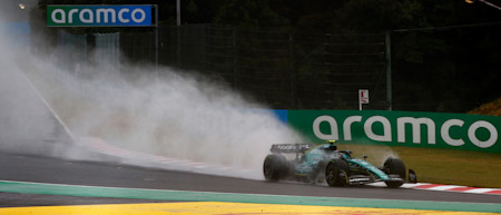 Sebastian completed plenty of laps in FP2 in the challenging conditions.