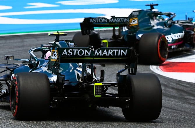 In formation: Sebastian follows Lance on track in Austria