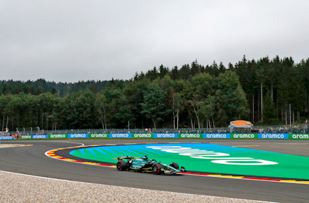The clouds hovered during practice on Friday, but the rain stayed (mostly) away.