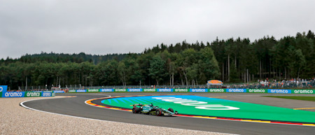 The clouds hovered during practice on Friday, but the rain stayed (mostly) away.