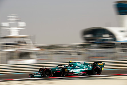 Sebastian evaluates the 18-inch Pirelli tyres at the Yas Marina Circuit