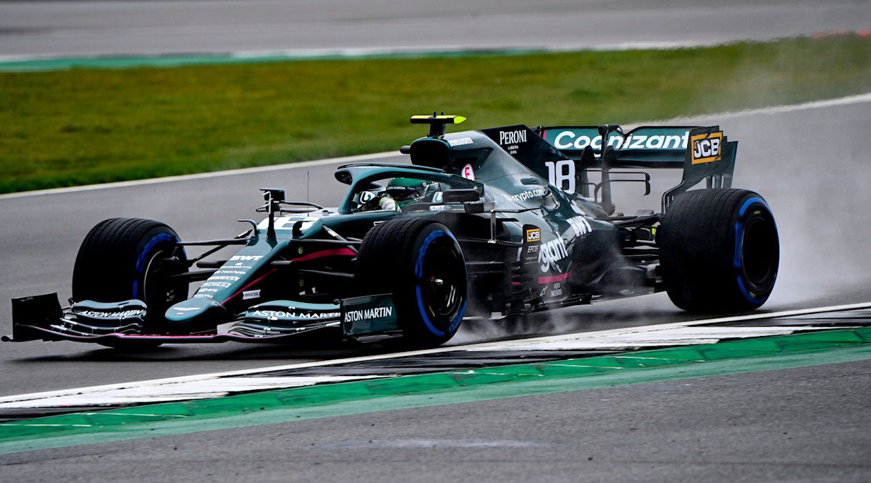 Lance gives the AMR21 its track debut