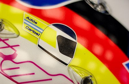 Sebastian ran a tribute sticker to Grand Prix race winner Carlos Reutemann following his recent passing