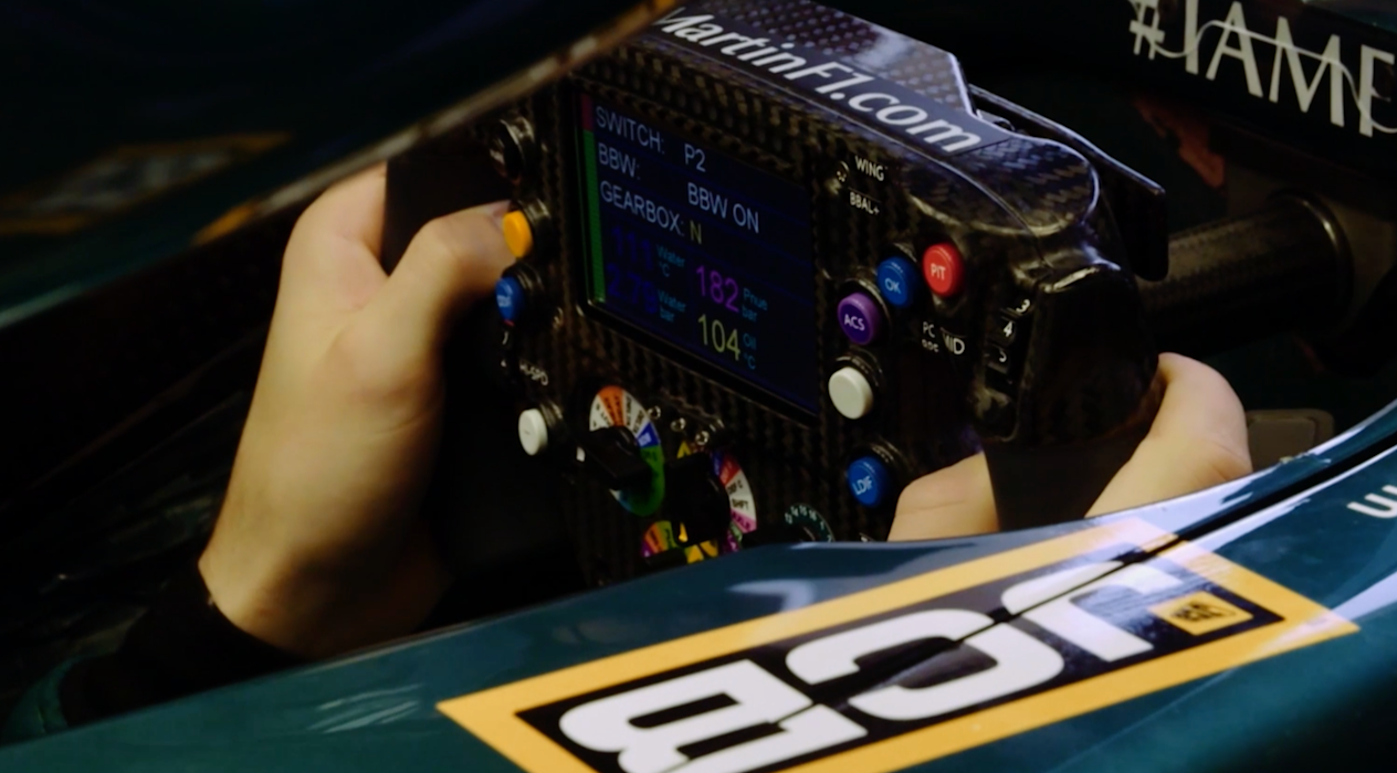 AMR21 steering wheel