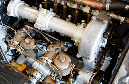 Close-up detail of the inner workings of the Green Pea.