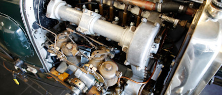 Close-up detail of the inner workings of the Green Pea.