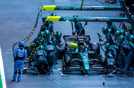 Sebastian made his pitstop on lap 34, shortly before the Safety Car came out.