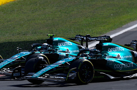 The pair battled on lap two, with Lance getting ahead of Sebastian for 10th.