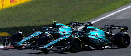 The pair battled on lap two, with Lance getting ahead of Sebastian for 10th.