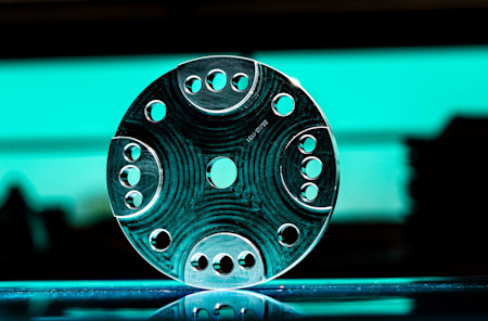 32-1131 - WHEEL ASSEMBLY PEG DEPTH CHECK PLATE. This is an inspection tool and weighs only 700g. As its name suggests, it is used in the wheel assembly procedure to help check the depth of the wheel pegs.  This is to ensure they are installed correctly allowing the safe execution of pit stops during a race weekend.