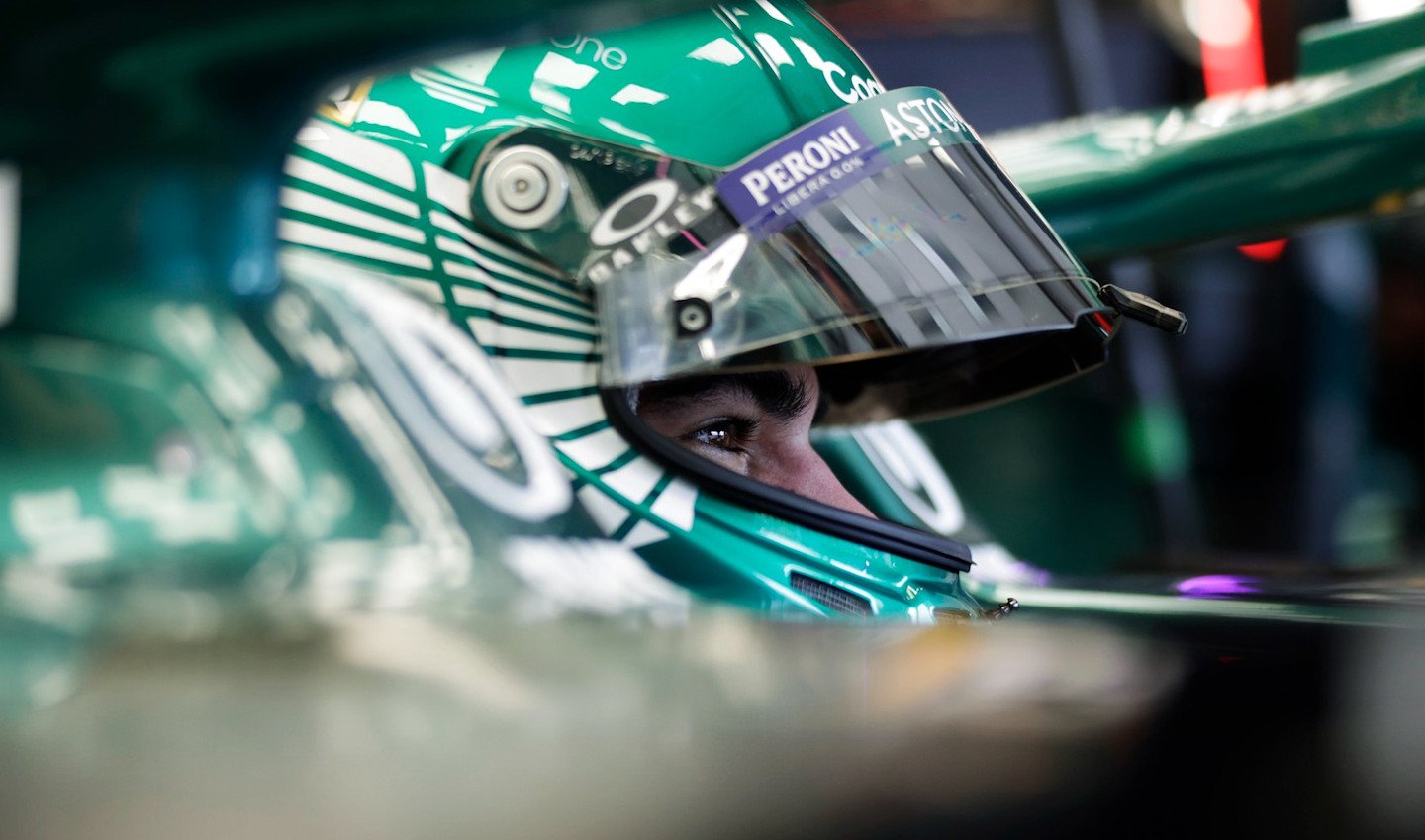 Lance Stroll's crash helmet