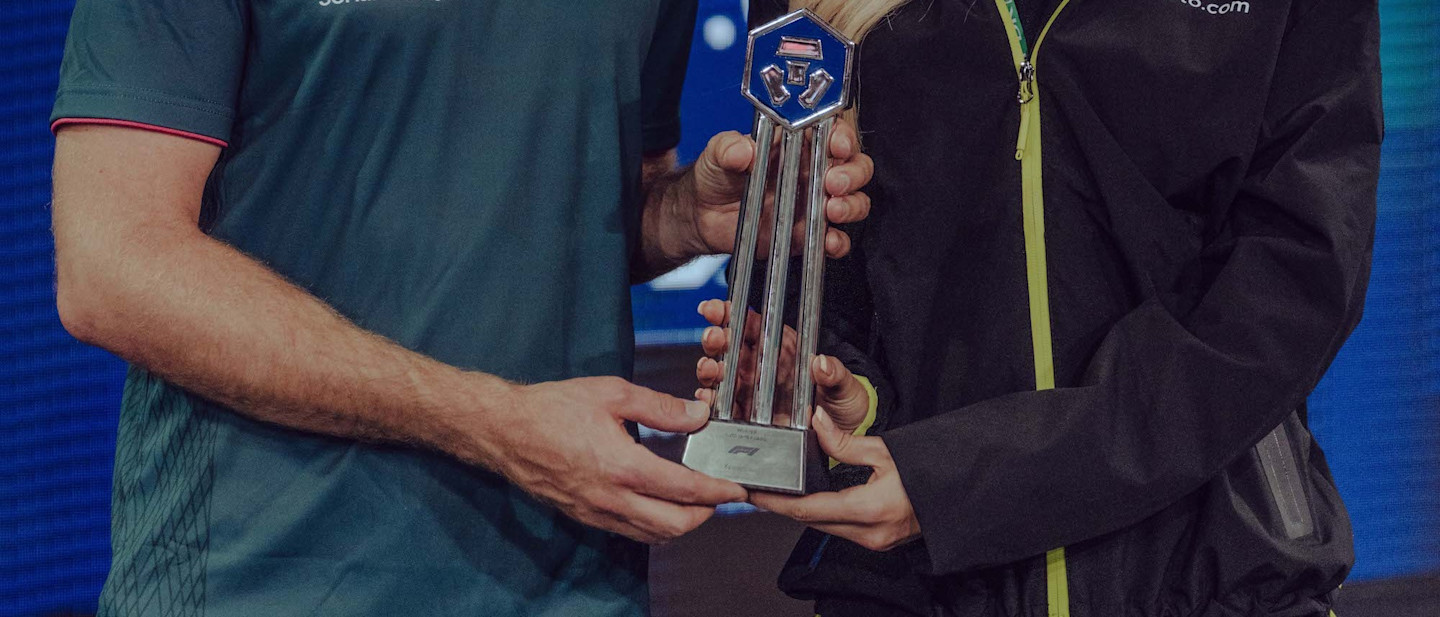 Sebastian Vettel with the Crypto.com Overtake Award