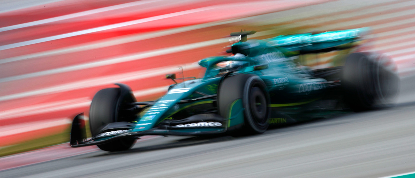 Sebastian on track in the AMR22