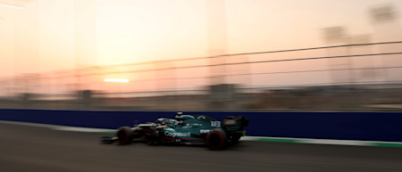 Lance gets to grips with the Jeddah Corniche Circuit in FP1