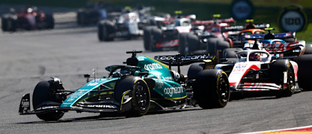 Lance spent much of the race battling hard with other cars.