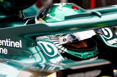 Eyes forward: Lance prepares to make a strong start to the Russian Grand Prix