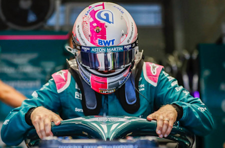 Sebastian's Austrian GP helmet featured bee stickers as he rose awareness of environmental issues