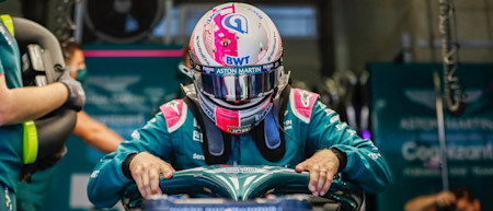 Sebastian's Austrian GP helmet featured bee stickers as he rose awareness of environmental issues