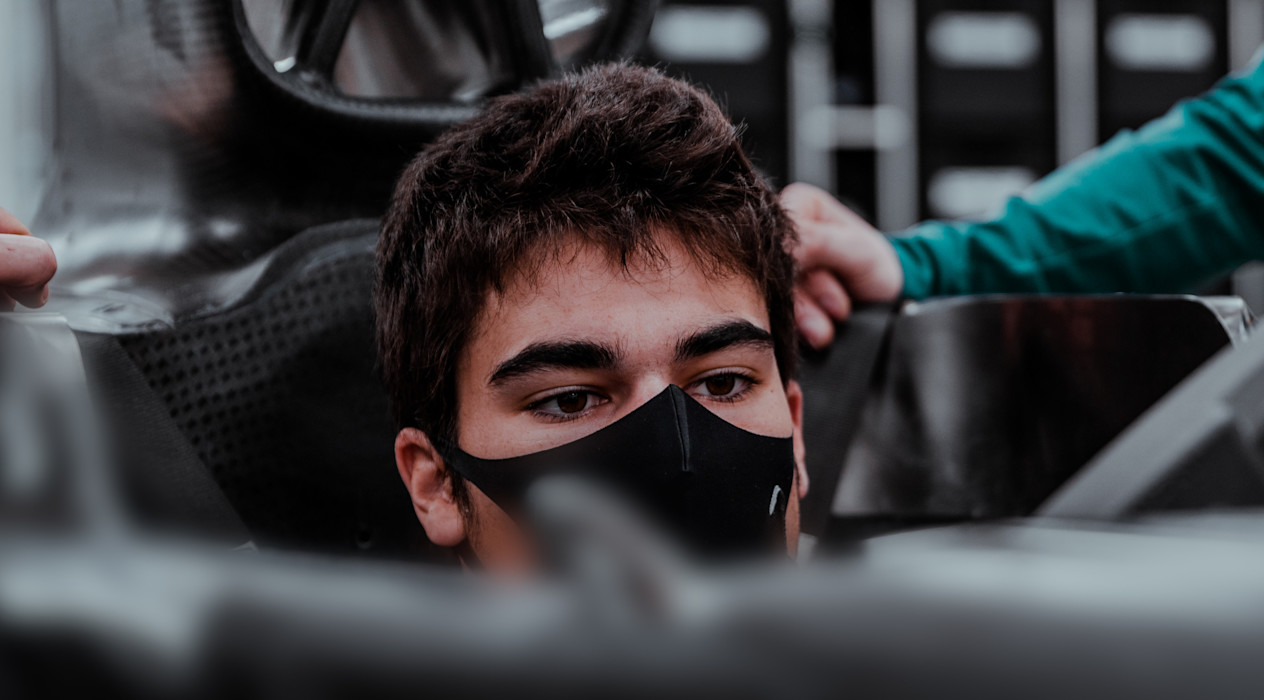 Lance undergoes his seat fitting