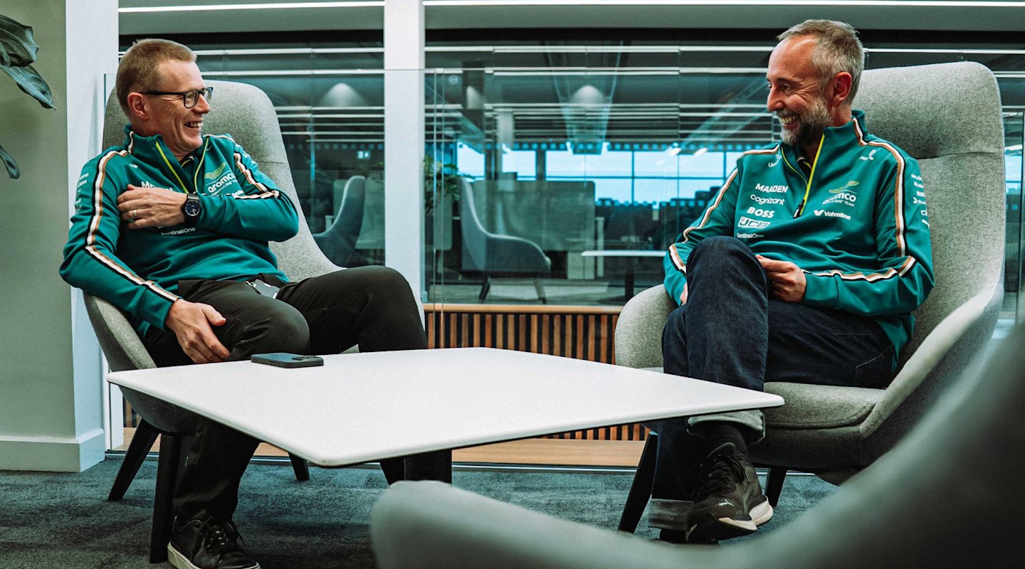 Enrico Cardile with Andy Cowell at the AMR Technology Campus