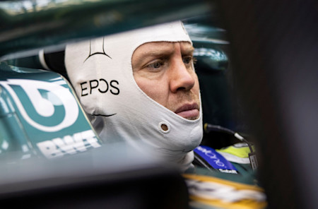 Sebastian prepares to head out in the AMR21