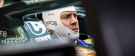 Sebastian prepares to head out in the AMR21