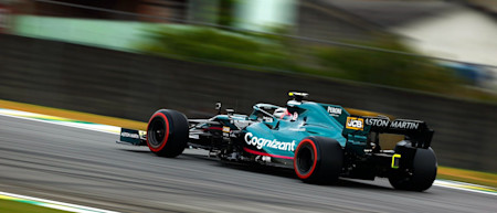 Our first taste of those infamous Interlagos undulations.