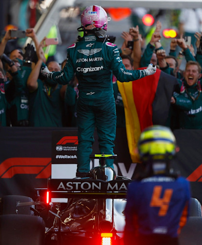 Sebastian celebrates Baku podium