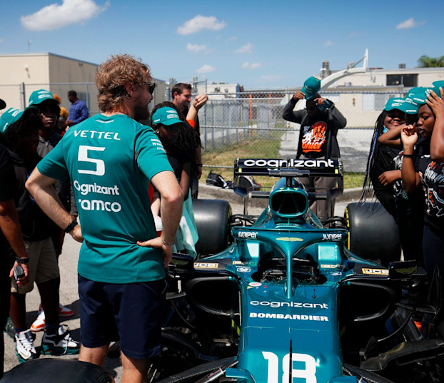 Seb visits Miami School