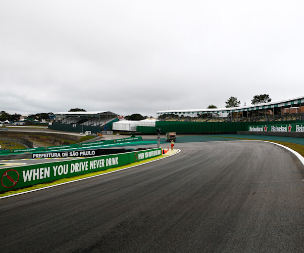 Beginning a lap in Brazil