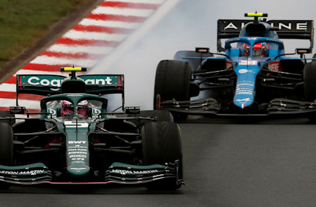 Sebastian duels with Esteban Ocon in Turkey