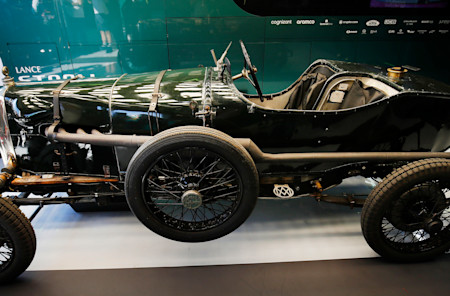 Unlike today's cars, Green Pea carries a spare tyre on the side in the event of a puncture.