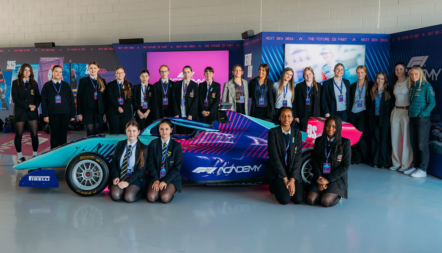 F1 ACADEMY ESG test day homepage header