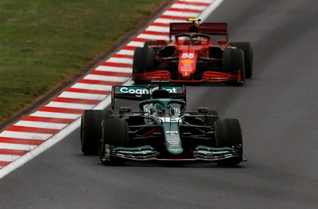 Lance holds off Carlos Sainz Jr in the race at Istanbul Park