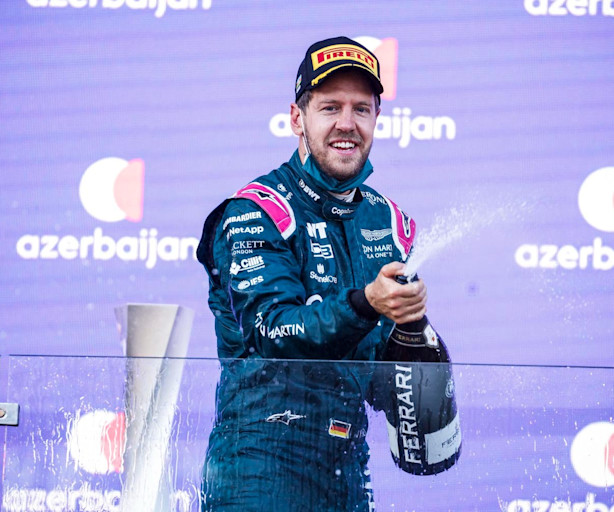 Sebastian celebrates in Baku