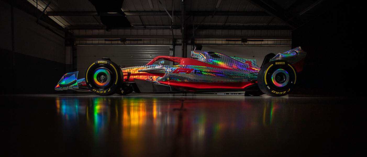 Side profile of the 2022 Formula One car design