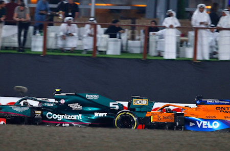 Sebastian holds off Daniel Ricciardo as he ensures the team scores a double-points finish in Qatar.