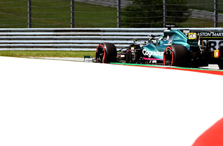 Lance powers towards the end of a Red Bull Ring lap