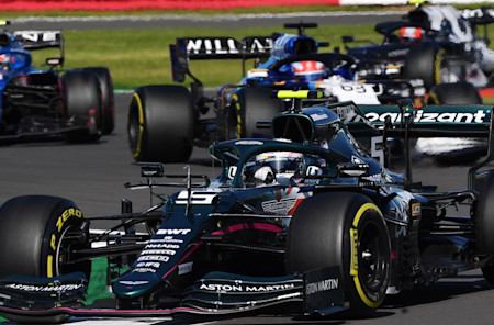 Sebastian battled his way up to sixth early in the British Grand Prix
