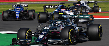 Sebastian battled his way up to sixth early in the British Grand Prix