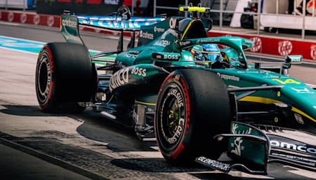 The new front brake duct external elements work alongside the new front wing to manage flow around the front wheels.
